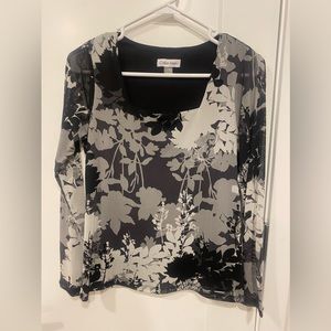 Calvin Klein Petite Printed Square-Neck Top